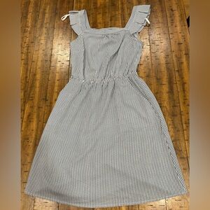 Monteau Los Angeles Blue and White Striped Mini Dress